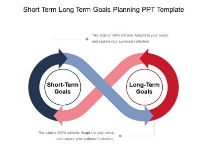 Short term long term goals planning ppt template