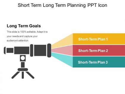Short term long term planning ppt icon
