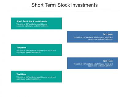 Short term stock investments ppt powerpoint presentation infographic template styles cpb
