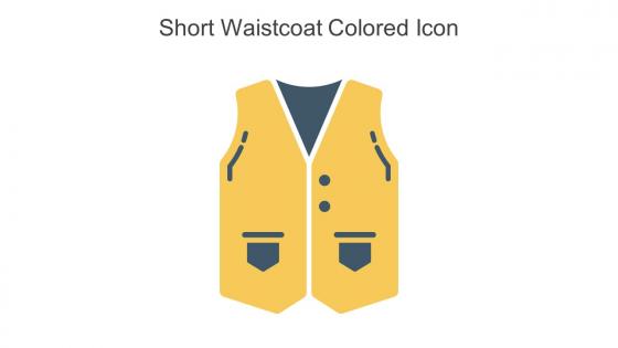 Short Waistcoat Colored Icon In Powerpoint Pptx Png And Editable Eps Format