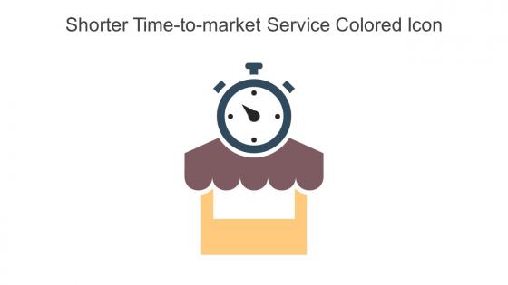 Shorter Time To Market Service Colored Icon In Powerpoint Pptx Png And Editable Eps Format
