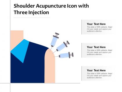 Shoulder acupuncture icon with three injection