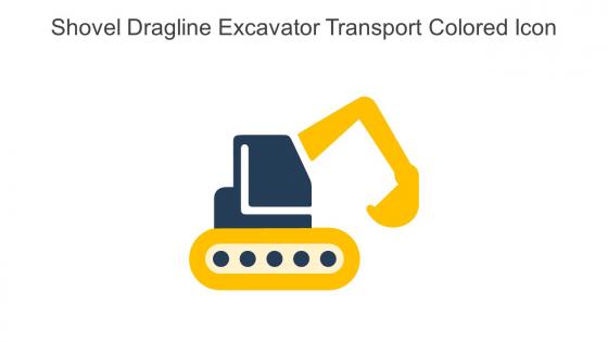 Shovel Dragline Excavator Transport Colored Icon In Powerpoint Pptx Png And Editable Eps Format