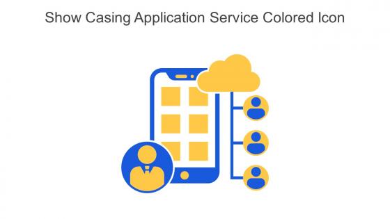 Show Casing Application Service Colored Icon In Powerpoint Pptx Png And Editable Eps Format