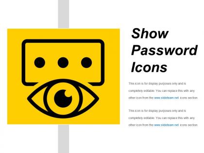 Show password icons