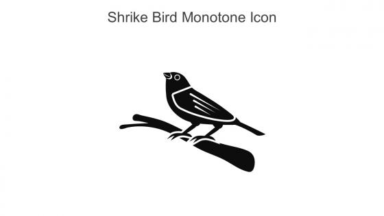 Shrike Bird Monotone Icon In Powerpoint Pptx Png And Editable Eps Format