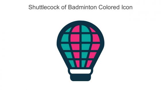 Shuttlecock Of Badminton Colored Icon In Powerpoint Pptx Png And Editable Eps Format