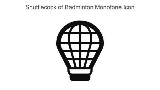 Shuttlecock Of Badminton Monotone Icon In Powerpoint Pptx Png And Editable Eps Format