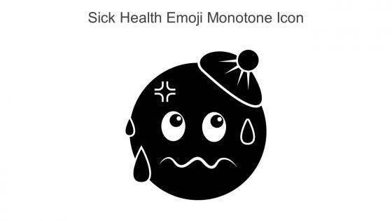 Sick Health Emoji Monotone Icon In Powerpoint Pptx Png And Editable Eps Format