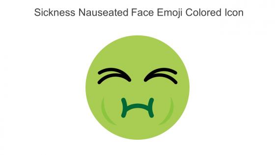 Sickness Nauseated Face Emoji Colored Icon In Powerpoint Pptx Png And Editable Eps Format