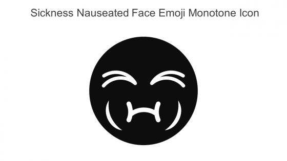 Sickness Nauseated Face Emoji Monotone Icon In Powerpoint Pptx Png And Editable Eps Format