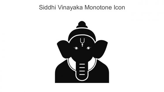 Siddhi Vinayaka Monotone Icon In Powerpoint Pptx Png And Editable Eps Format