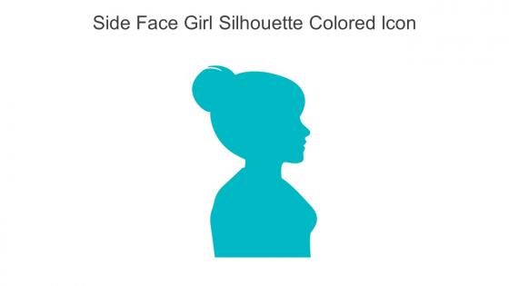 Side Face Girl Silhouette Colored Icon In Powerpoint Pptx Png And Editable Eps Format