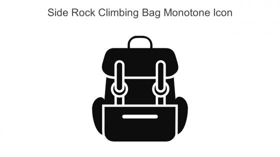 Side Rock Climbing Bag Monotone Icon In Powerpoint Pptx Png And Editable Eps Format