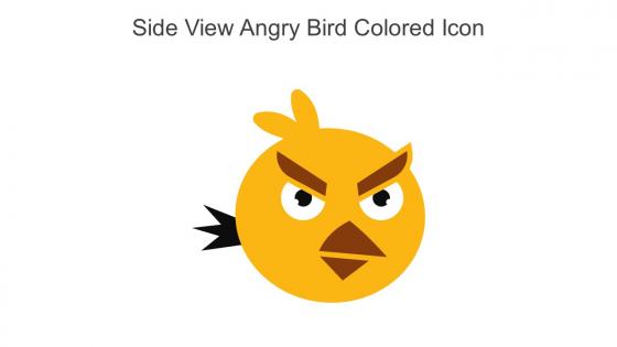 Side View Angry Bird Colored Icon In Powerpoint Pptx Png And Editable Eps Format