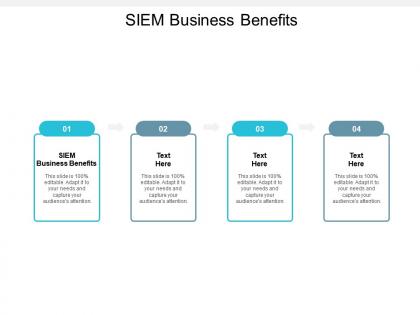 Siem business benefits ppt powerpoint presentation summary example topics cpb