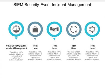 Siem security event incident management ppt powerpoint presentation show cpb