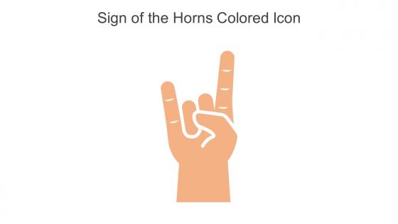 Sign Of The Horns Colored Icon In Powerpoint Pptx Png And Editable Eps Format