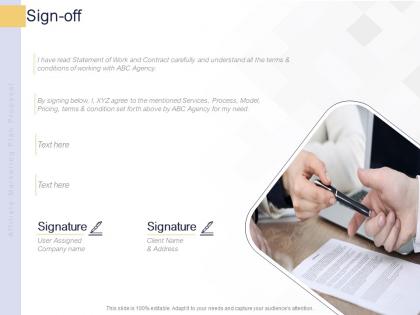 Sign off business a1013 ppt powerpoint presentation layouts gridlines