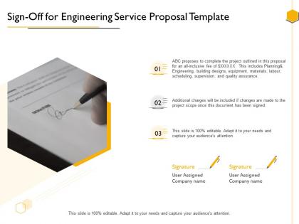 Sign off for engineering service proposal template ppt powerpoint presentation images