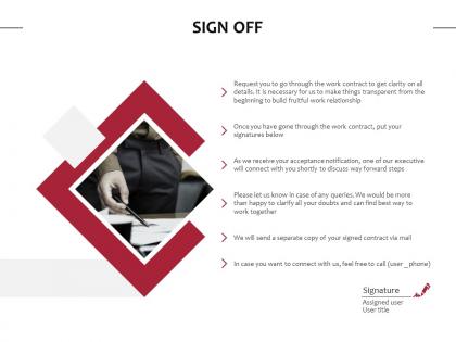 Sign off management ppt powerpoint presentation layouts diagrams