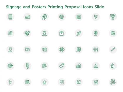 Signage and posters printing proposal icons slide ppt powerpoint presentation infographic