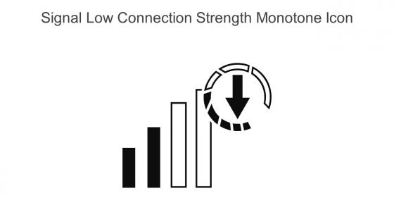 Signal Low Connection Strength Monotone Icon In Powerpoint Pptx Png And Editable Eps Format