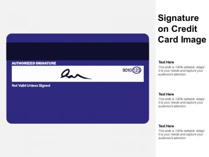 Signature on credit card image