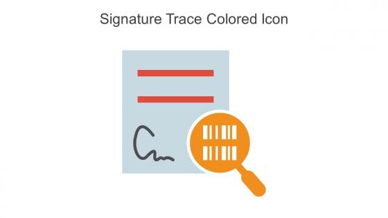 Signature Trace Colored Icon In Powerpoint Pptx Png And Editable Eps Format