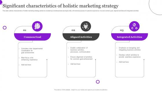 Significant Characteristics Of Holistic Marketing Strategy