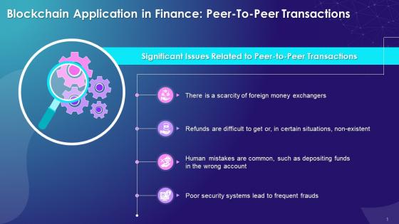Significant Issues Related To Peer To Peer Transactions Training Ppt