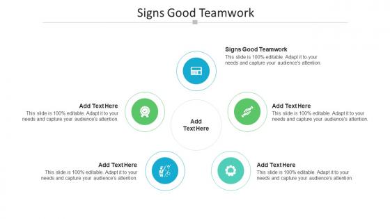Signs Good Teamwork Ppt Powerpoint Presentation Show Background Cpb