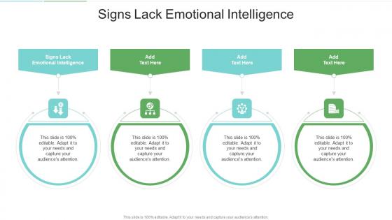 Signs Lack Emotional Intelligence In Powerpoint And Google Slides Cpb