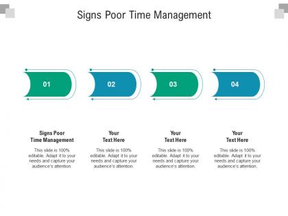 Signs poor time management ppt powerpoint presentation portfolio format cpb