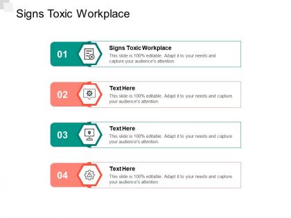 Signs toxic workplace ppt powerpoint presentation slides demonstration cpb