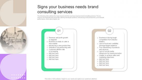 Signs Your Business Needs Brand Consulting Services Strategic Consulting Proposal To Improve Brand Perception