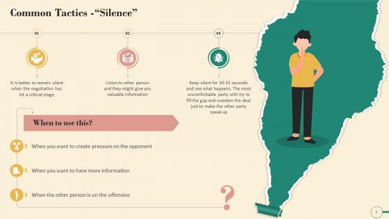 Silence A Negotiation Tactic Used By Buyers And Sellers Training Ppt