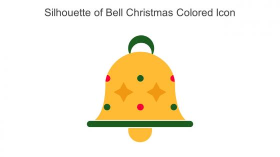 Silhouette Of Bell Christmas Colored Icon In Powerpoint Pptx Png And Editable Eps Format