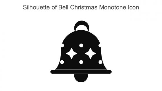 Silhouette Of Bell Christmas Monotone Icon In Powerpoint Pptx Png And Editable Eps Format