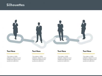 Silhouettes chain h194 ppt powerpoint presentation professional graphic images