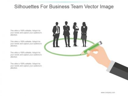 Silhouettes for business team vector image ppt samples download