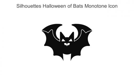 Silhouettes Halloween Of Bats Monotone Icon In Powerpoint Pptx Png And Editable Eps Format