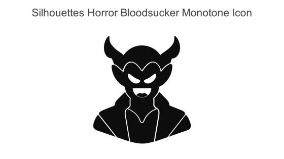 Silhouettes Horror Bloodsucker Monotone Icon In Powerpoint Pptx Png And Editable Eps Format