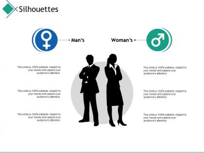 Silhouettes man woman i27 ppt powerpoint presentation file templates