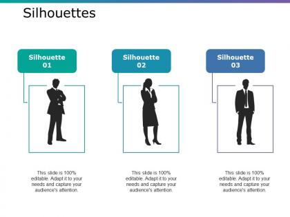 Silhouettes ppt icon infographics