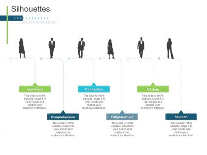 Silhouettes presenting oneself for a meeting ppt mockup