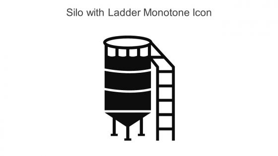 Silo With Ladder Monotone Icon In Powerpoint Pptx Png And Editable Eps Format