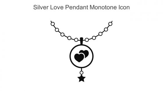 Silver Love Pendant Monotone Icon In Powerpoint Pptx Png And Editable Eps Format