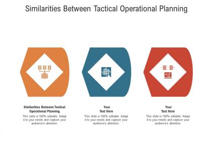 Similarities between tactical operational planning ppt powerpoint presentation model tips cpb