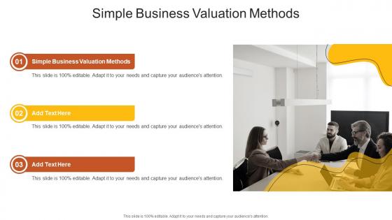 Simple Business Valuation Methods In Powerpoint And Google Slides Cpb